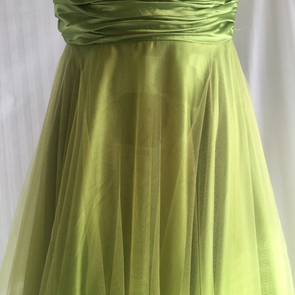 Tulle Sequin BALL GOWN PROM GRAD DRESS Dancing Queen Green Pink Sz XS Fairy - Picture 5 of 16